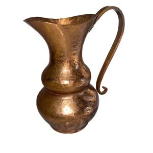 Antique Handmade Hammer Finish Classic Copper Pitcher